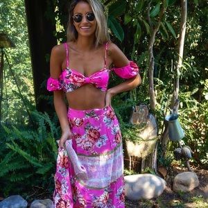 NEW 🌺 Maaji Pink Floral Bikini Top